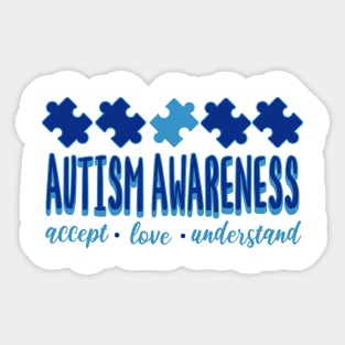 Autism Awareness Pieces Sticker